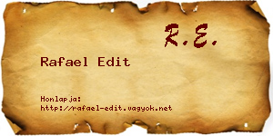 Rafael Edit névjegykártya